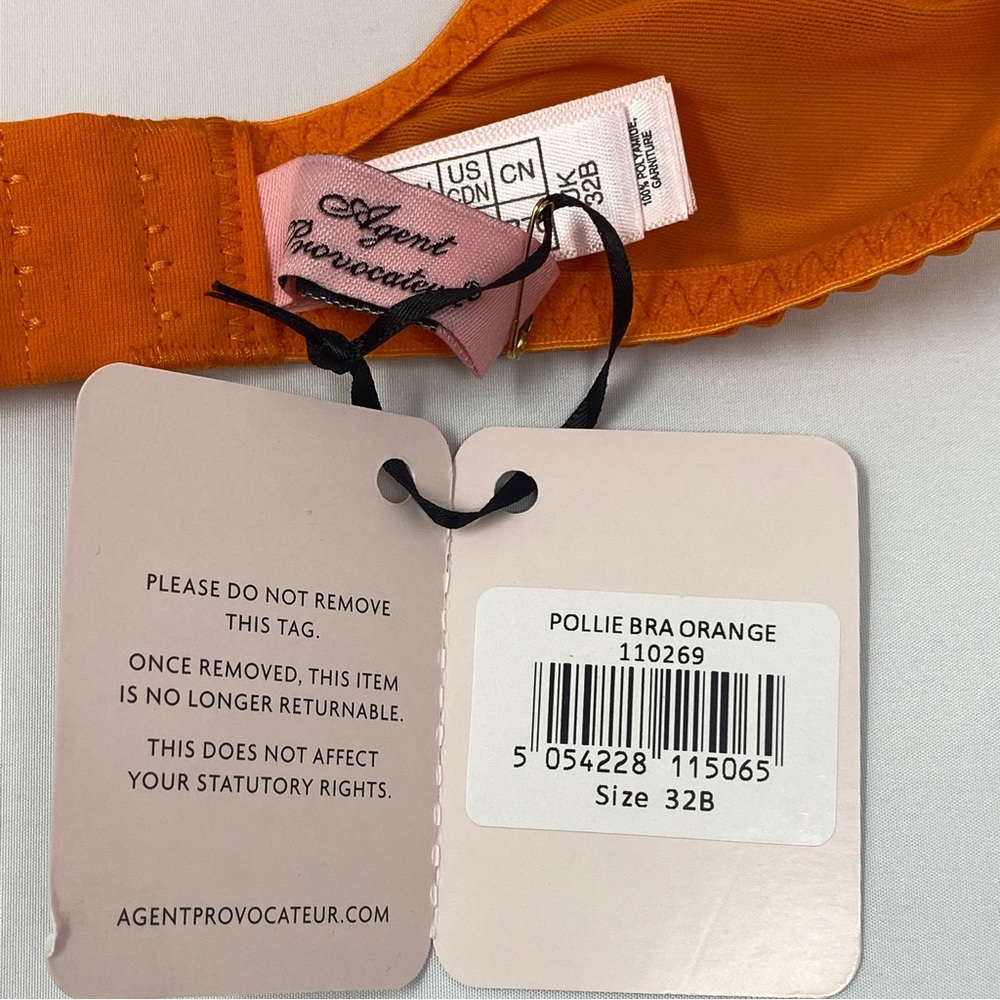 NWT Agent Provocateur Pollie Orange Bra - Picture 10 of 16